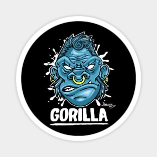 Angry Gorilla Face Magnet